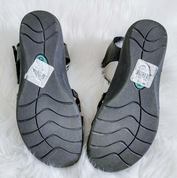 Planet By Earth Black Harrison Sandals Size 8 - Picture 4 of 6